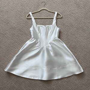 Lulus white taffeta corset dress